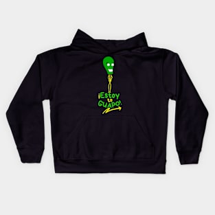 Funny green martian very proud of himself. Funny phrase in Spanish: I'm so handsome!. Popular expression in Spanish. Kids Hoodie